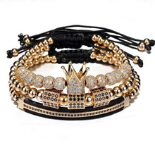 Load image into Gallery viewer, Luxury Roman Royal Crown Charm Men Bracelet