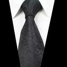 Load image into Gallery viewer, Black Floral Silk Tie #12
