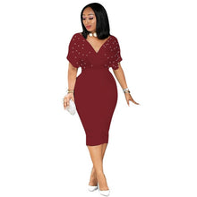 Load image into Gallery viewer, Deep V Neck Elegant Dress
